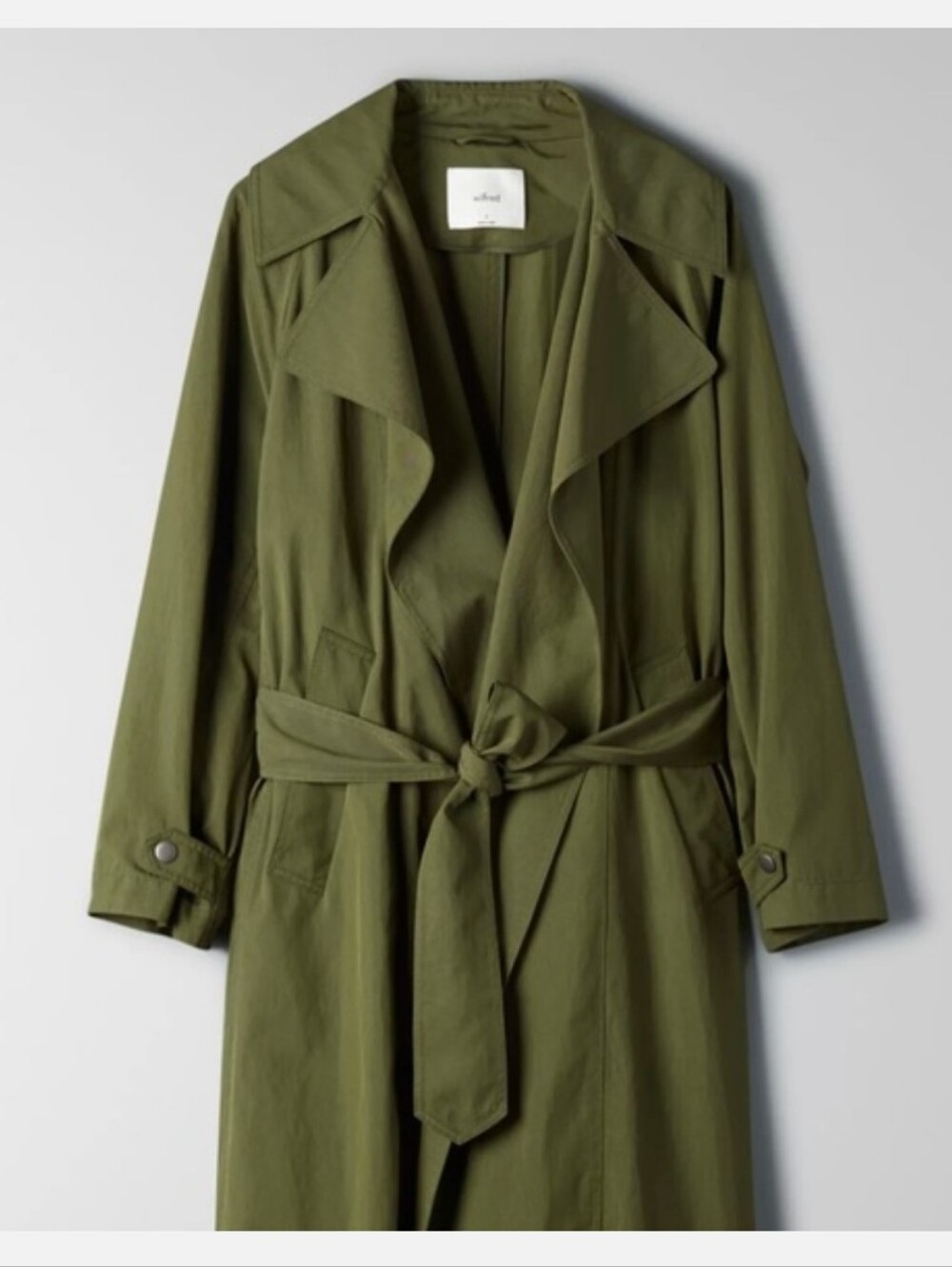 Wilfred Dark Green Trench with Tie Waist